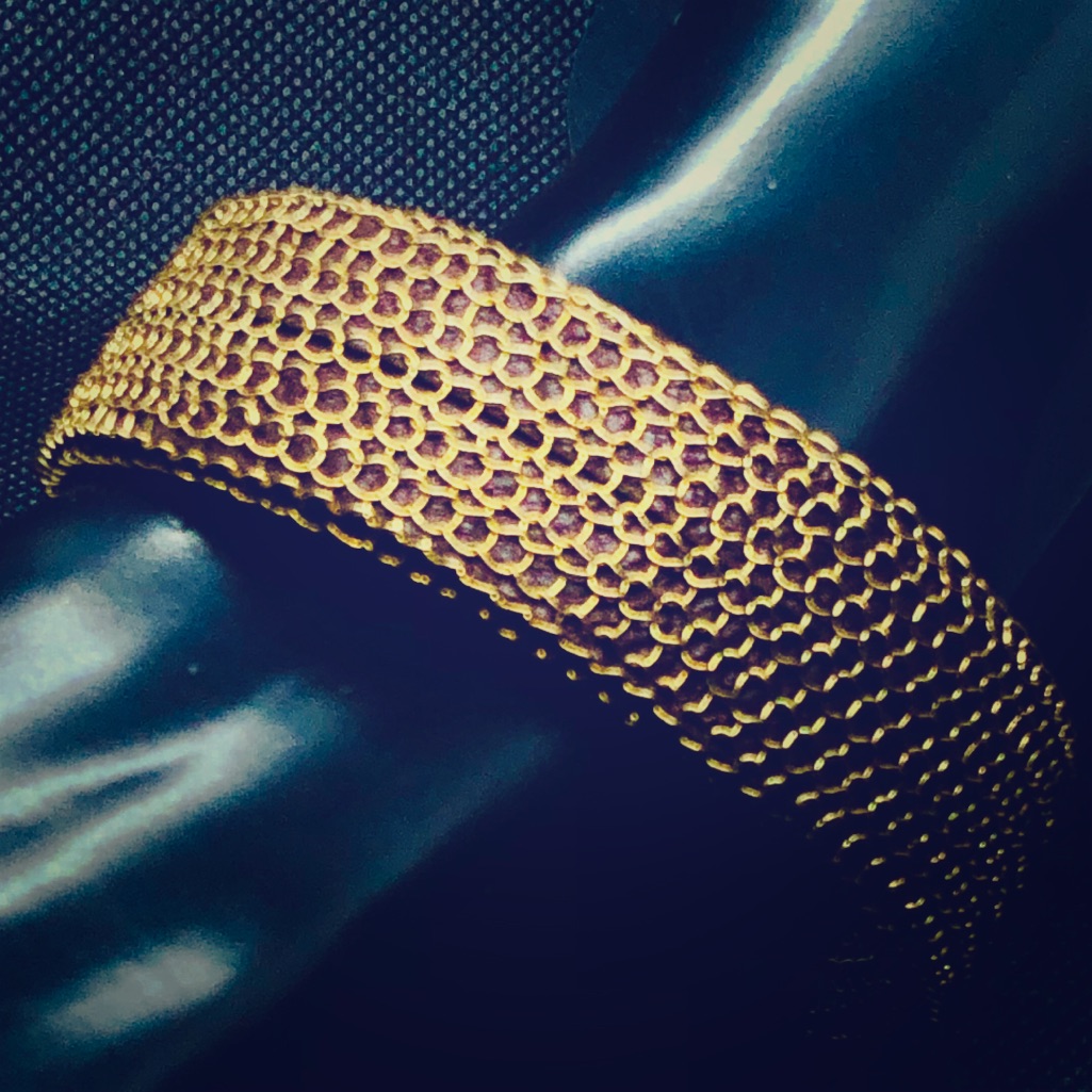 Gold Cage Brown Vegan Leather Matte Magnetic Clasp